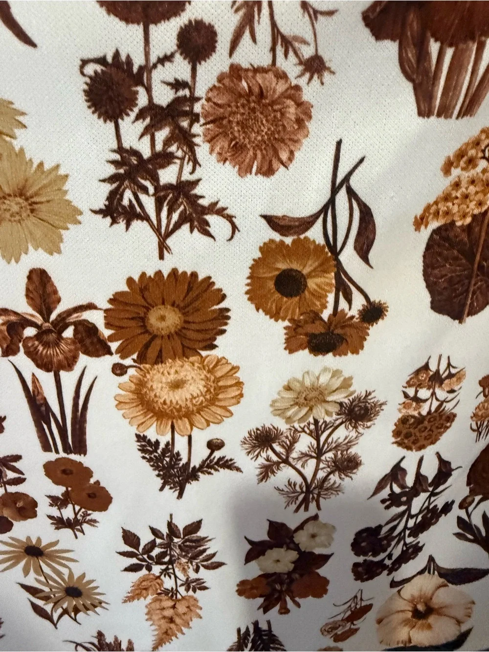 Vintage Botanical Floral Shift Dress Whimsigoth Goblincore Cottagecore Autumn L